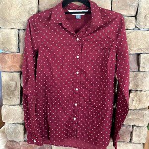 Old Navy maroon button-up shirt